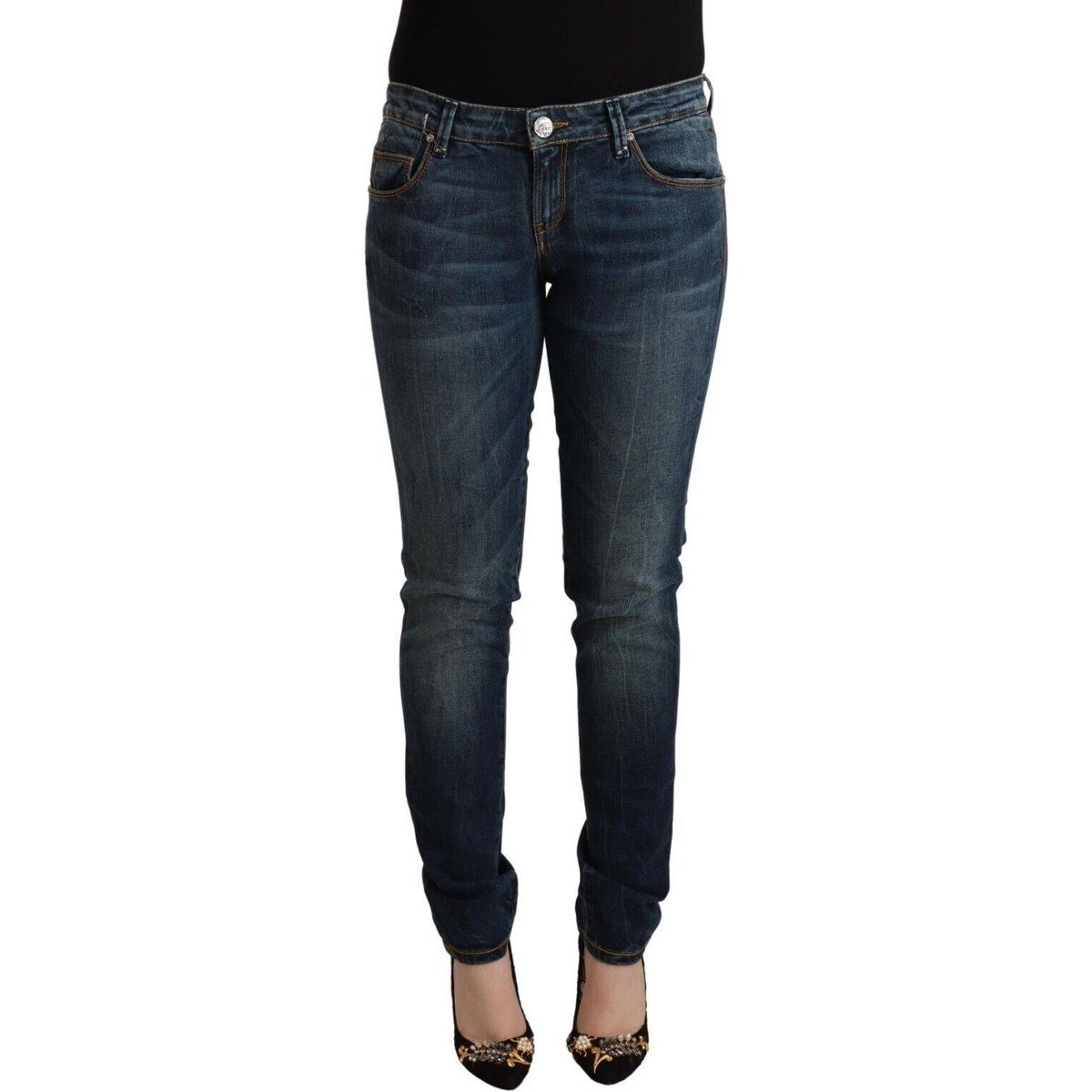 Niedrige Skinny-Fit Denim-Jeans