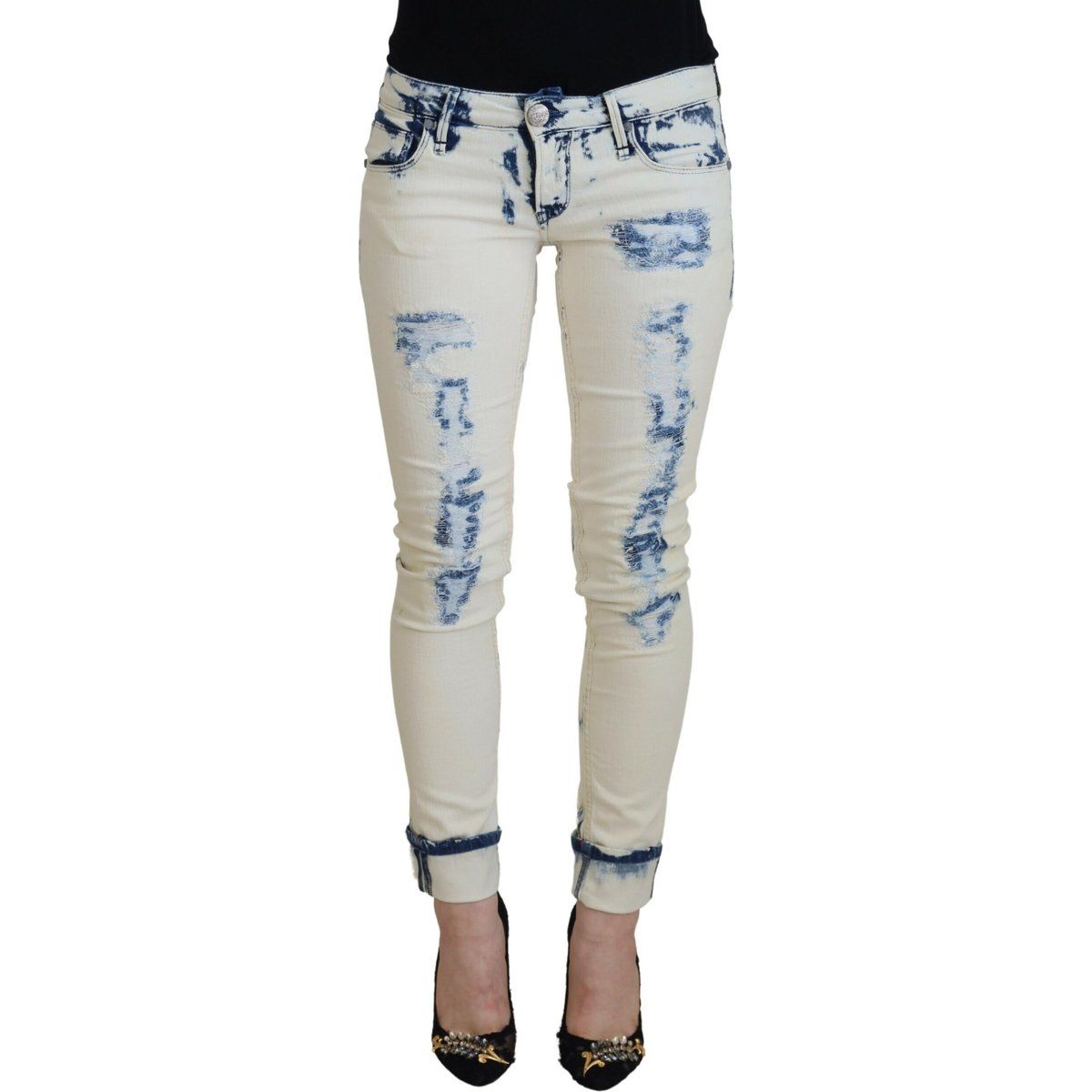 Skinny Jeans im Used-Look