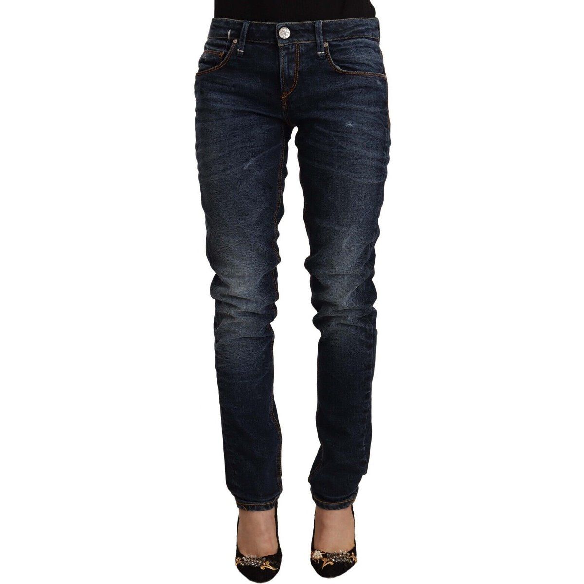 Klassische Slim-Fit Indigo-Jeans