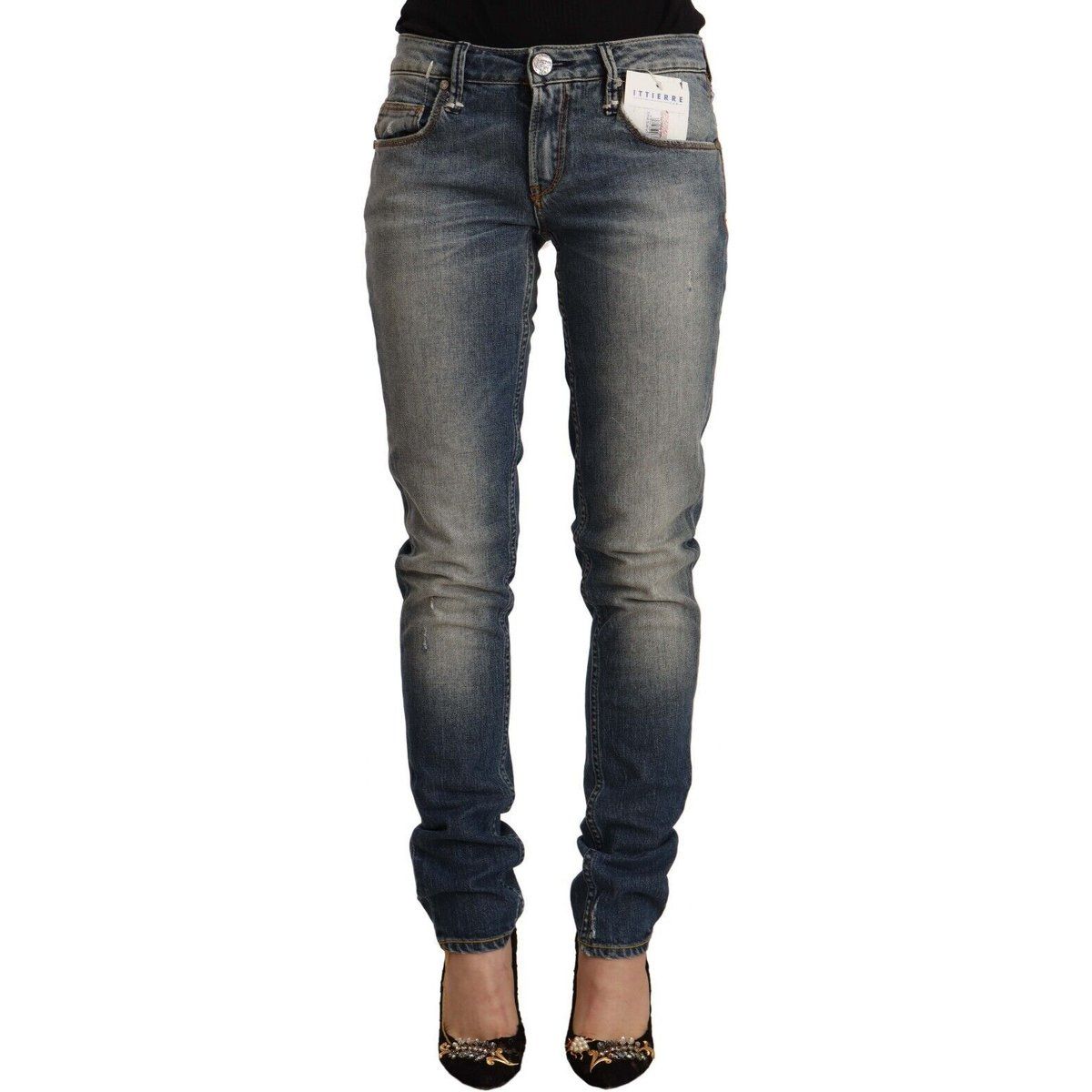 Skinny-Jeans in Distressed-Optik
