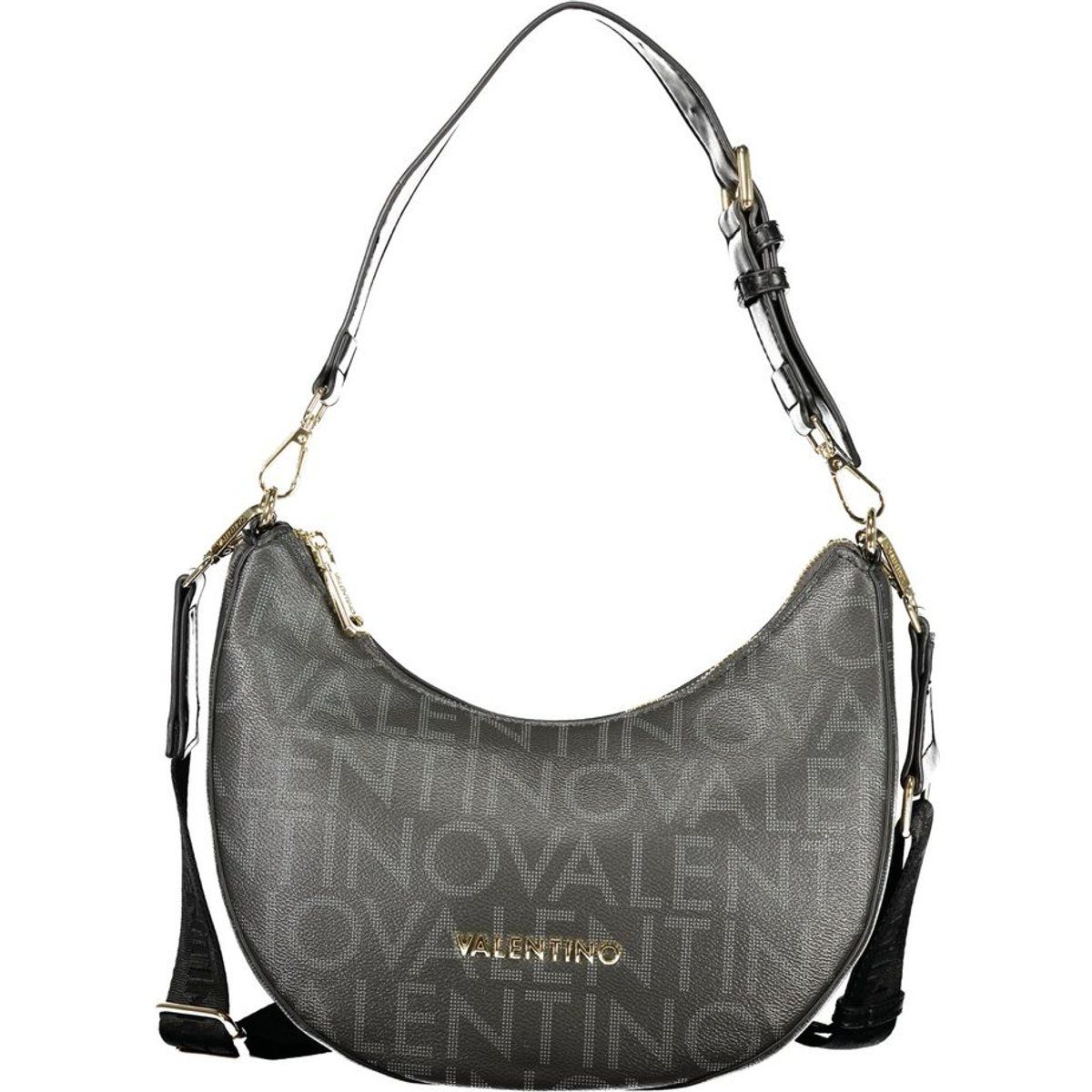 Sichelförmige Schultertasche mit Logo-Muster