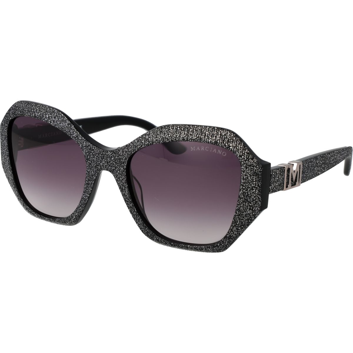 Schmetterling-Sonnenbrille mit Glitzer-Finish