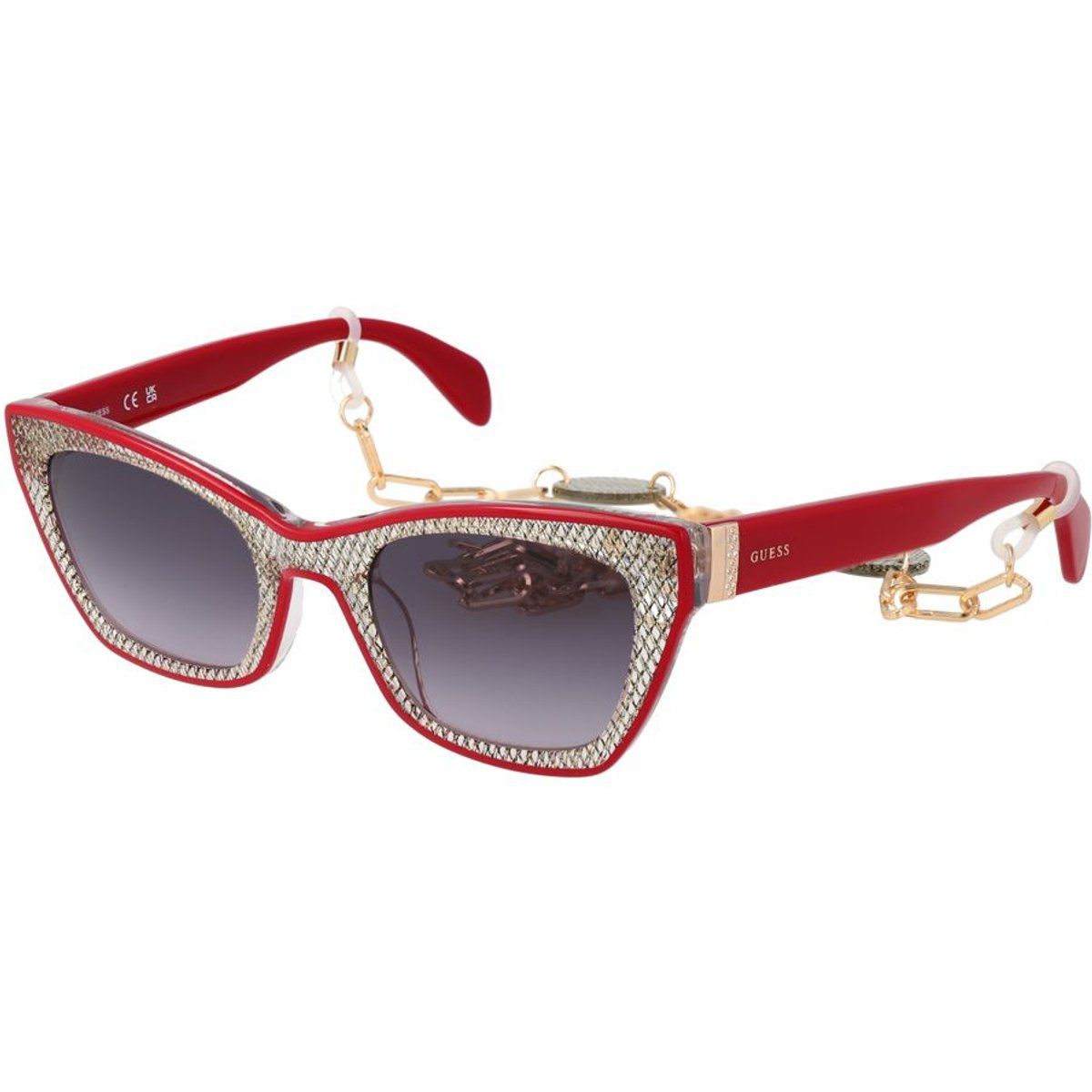 Cat-Eye-Brille mit Gliederkette