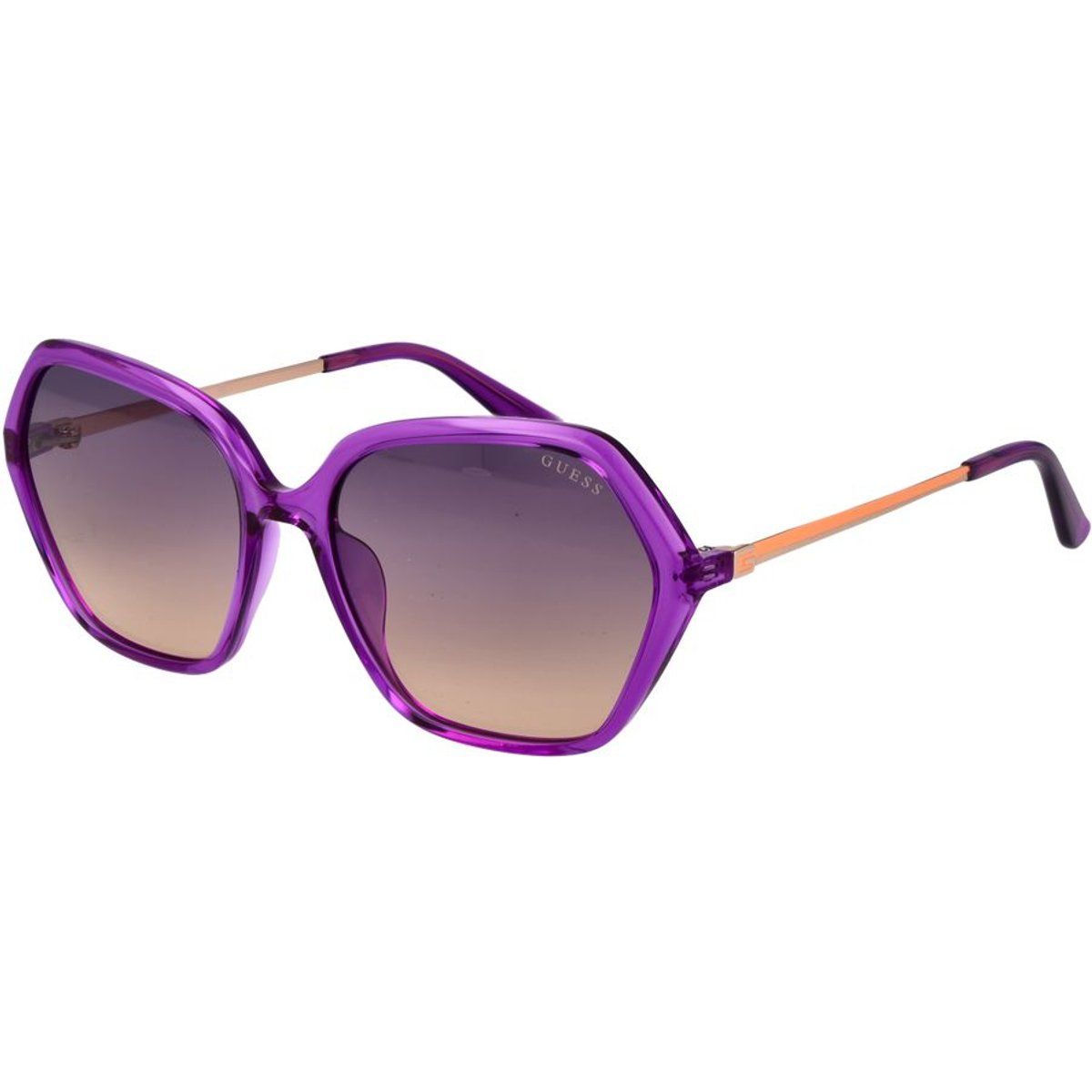 Übergroße geometrische Sonnenbrille mit Farbverlauf
