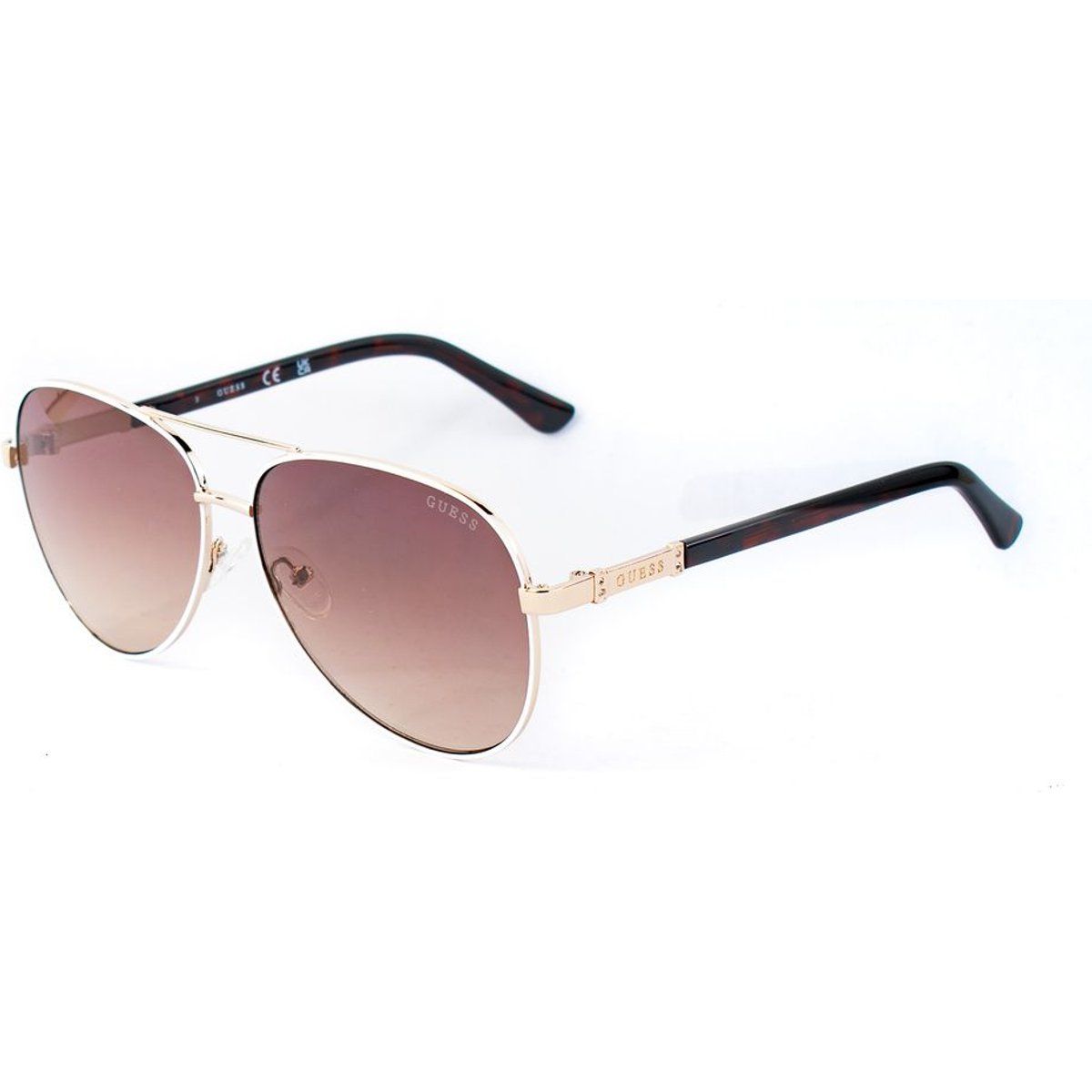 Klassische Pilotenbrille mit weißen Rändern