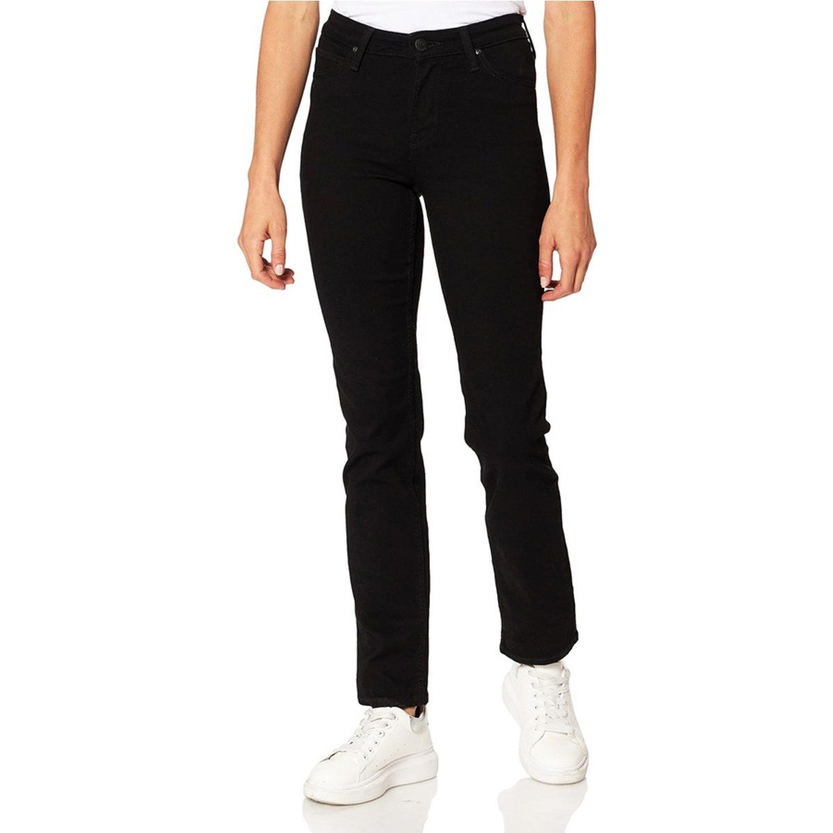 Klassische High-Waist Jeans mit geradem Bein