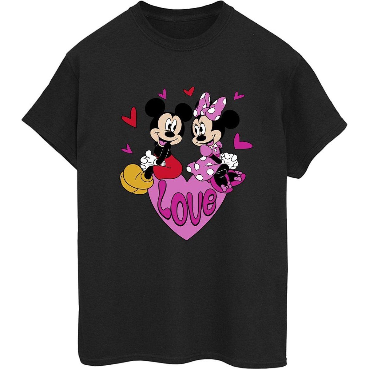 Mickey und Minnie Herz Boyfriend-T-Shirt
