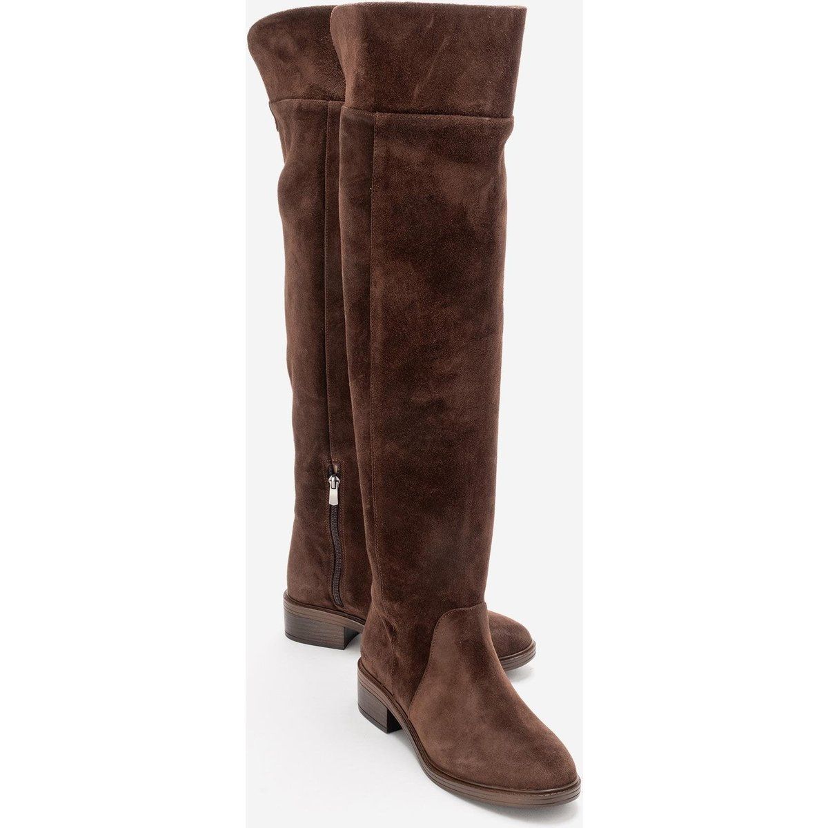 Elegante Overknee-Stiefel aus Rauleder