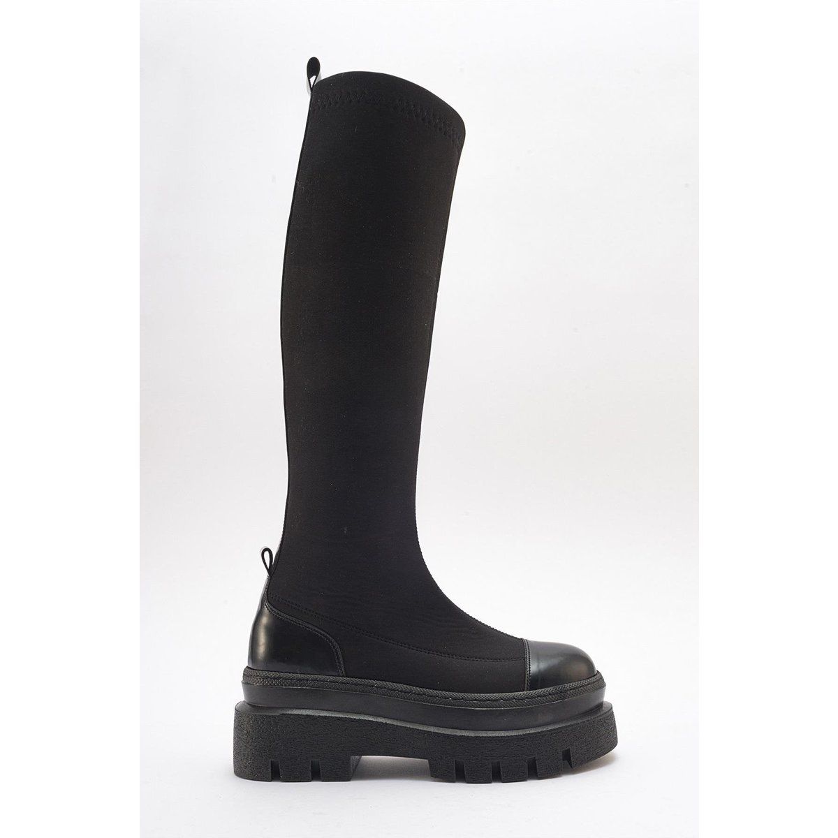 Kniehohe Scuba-Stiefel mit Plateausohle