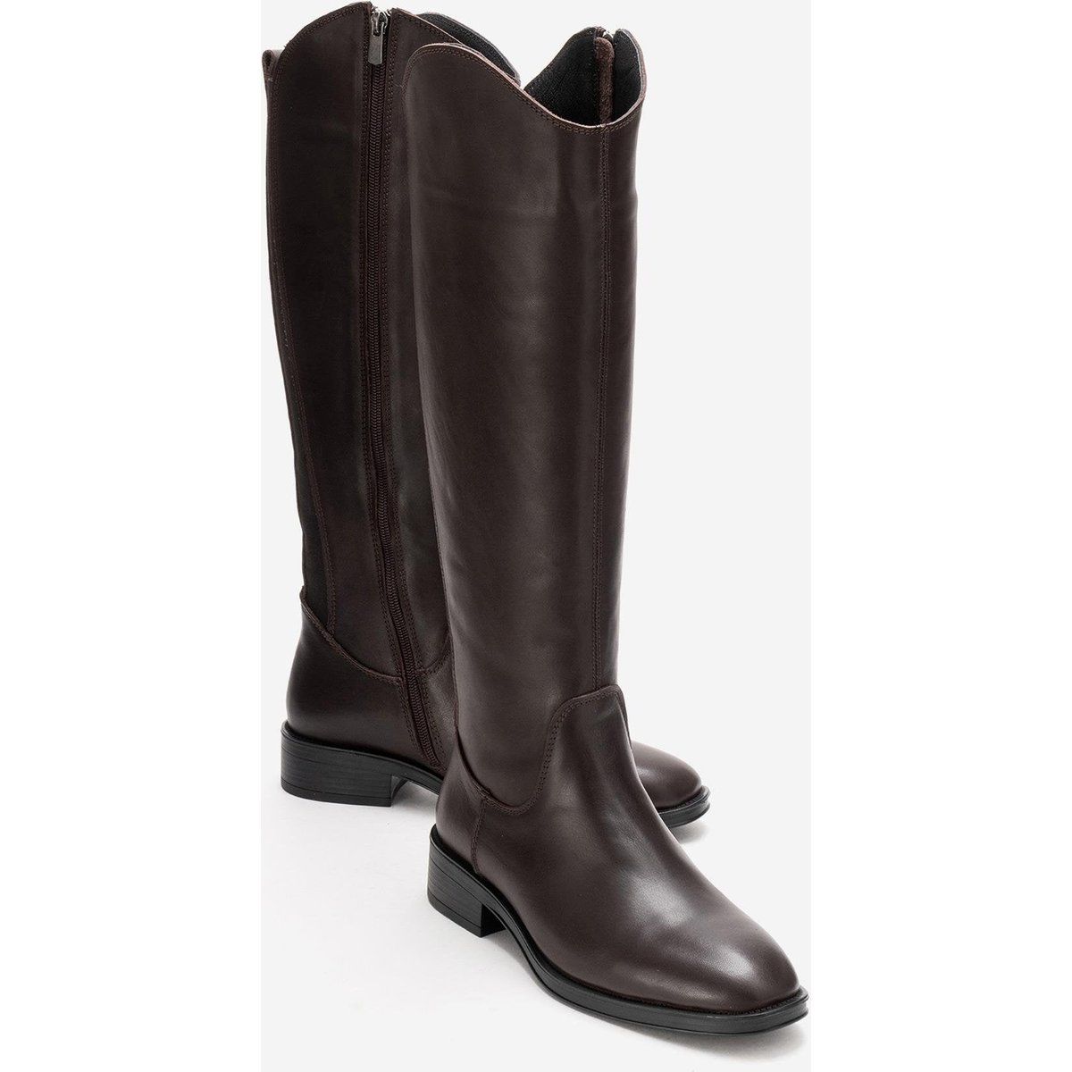 Klassische kniehohe Leder-Reitstiefel