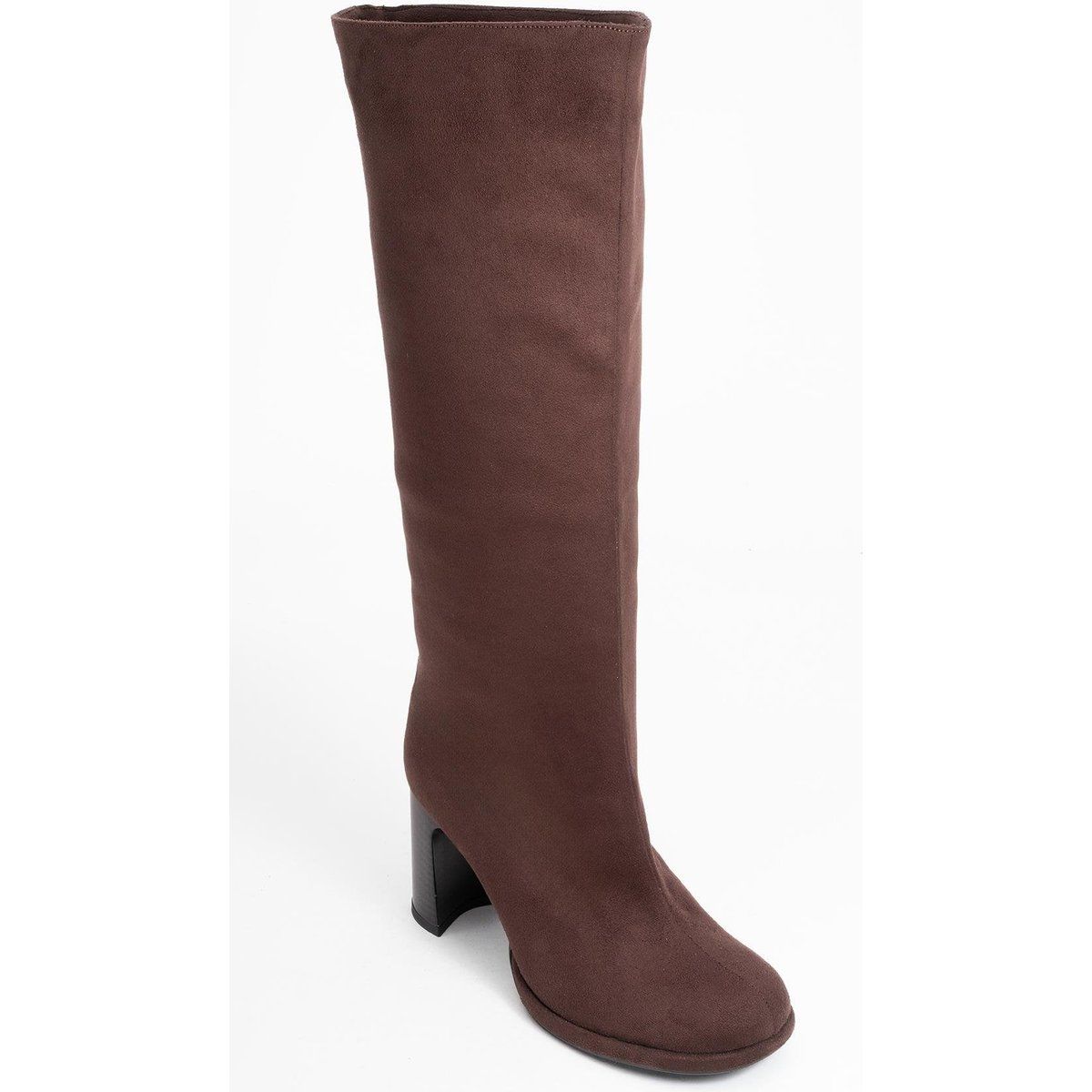Zeitlose Blockabsatz-Wildlederstiefel