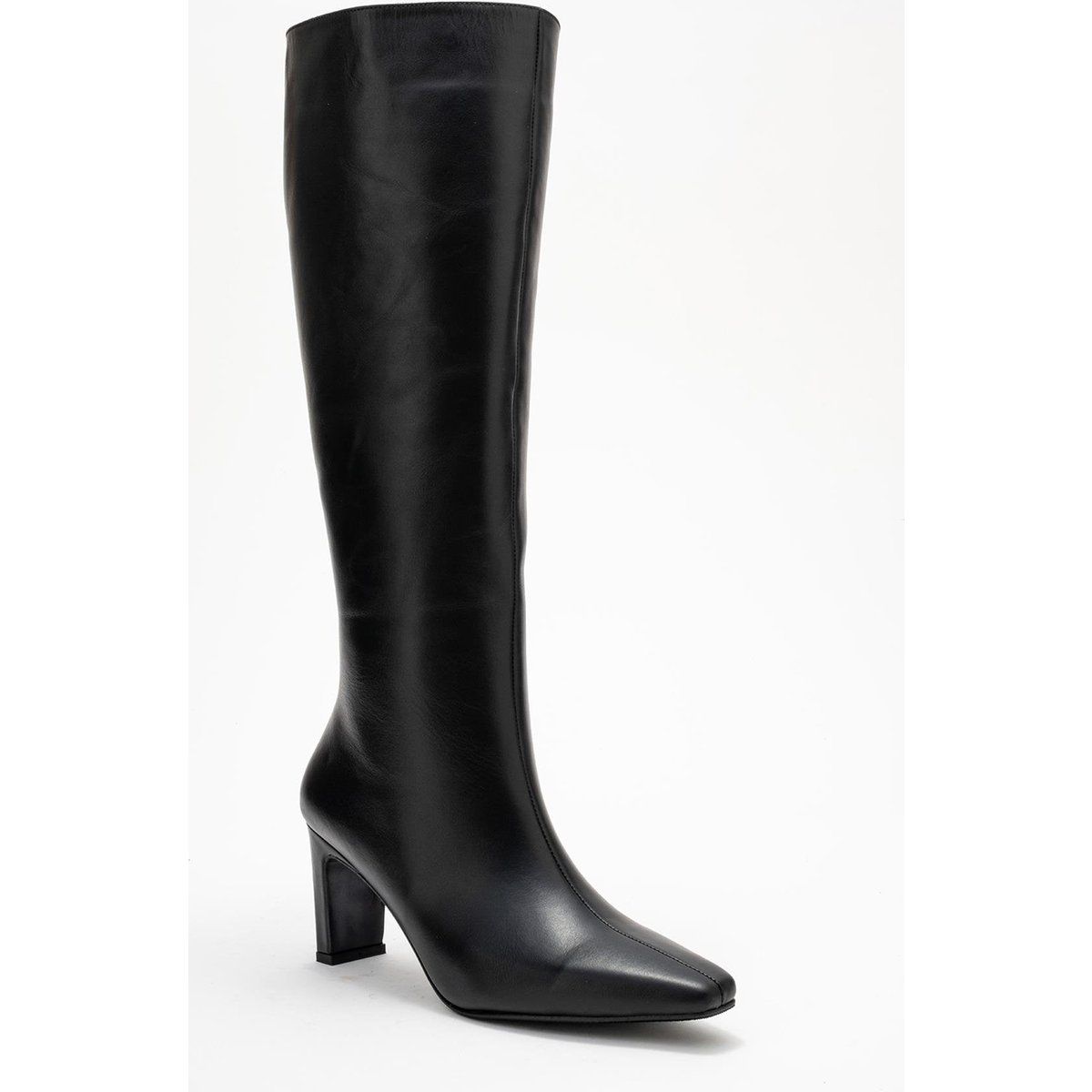 Elegante Kniehohe Stiefel mit Karree-Zehe