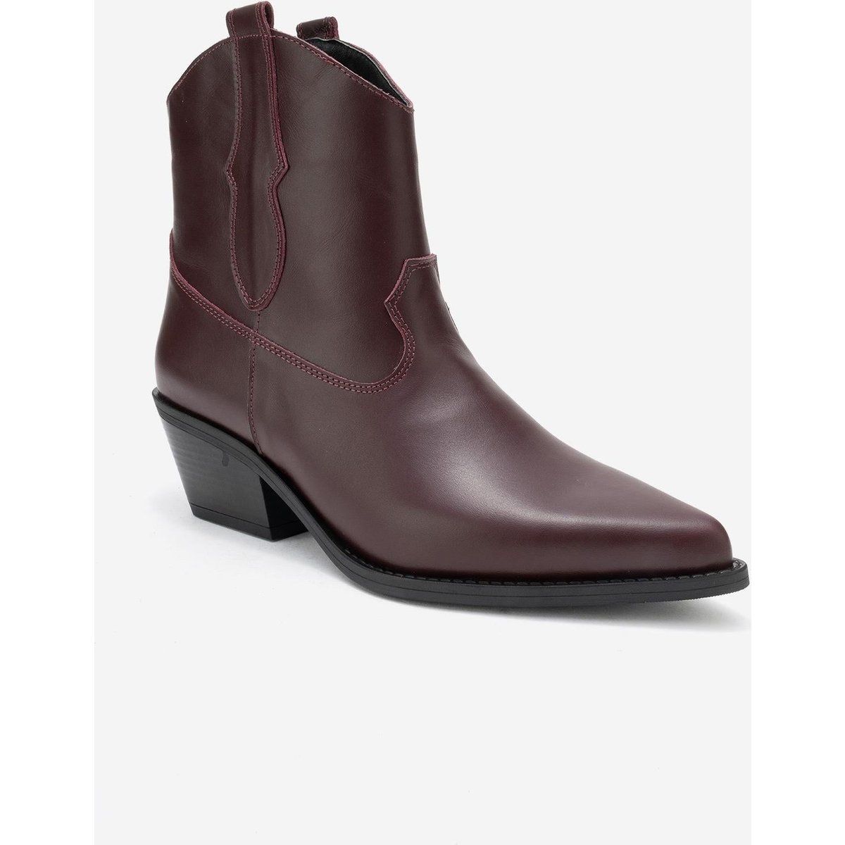 Anspruchsvolle Leder-Western-Stiefeletten
