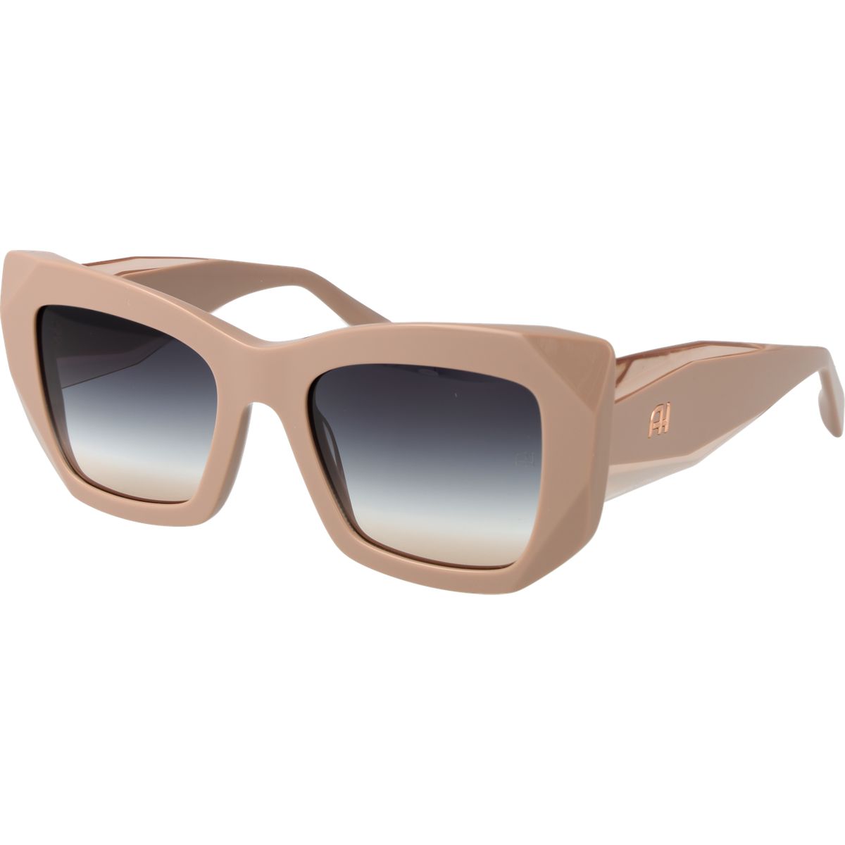 Geometrische skulpturale Cateye-Sonnenbrille