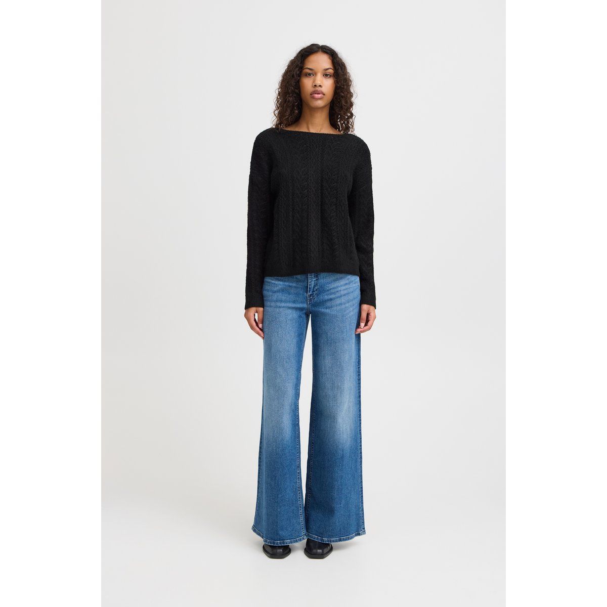 Strukturierter Regular Fit Strickpullover