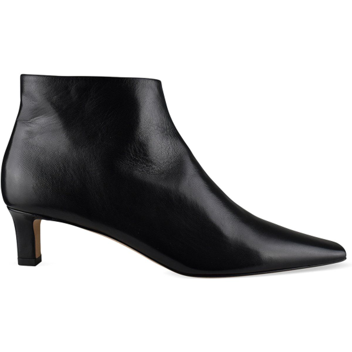 Elegante Lederstiefeletten mit spitzer Zehenkappe