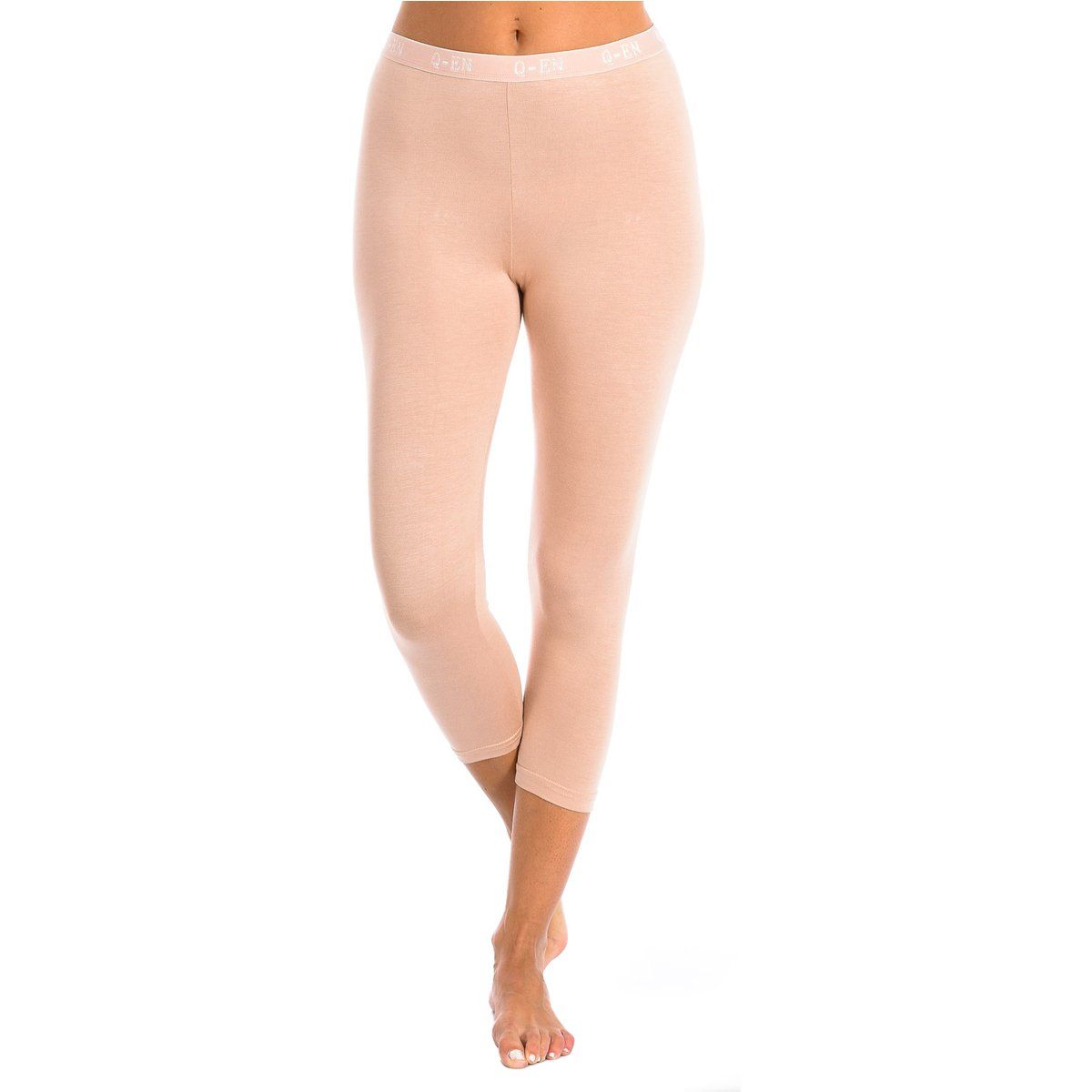Hochgeschnittene 3/4 Bambus-Leggings