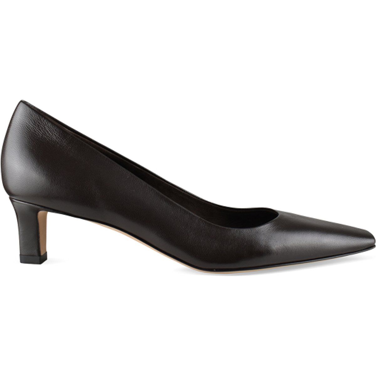 Leder-Pumps mit Karree-Spitze