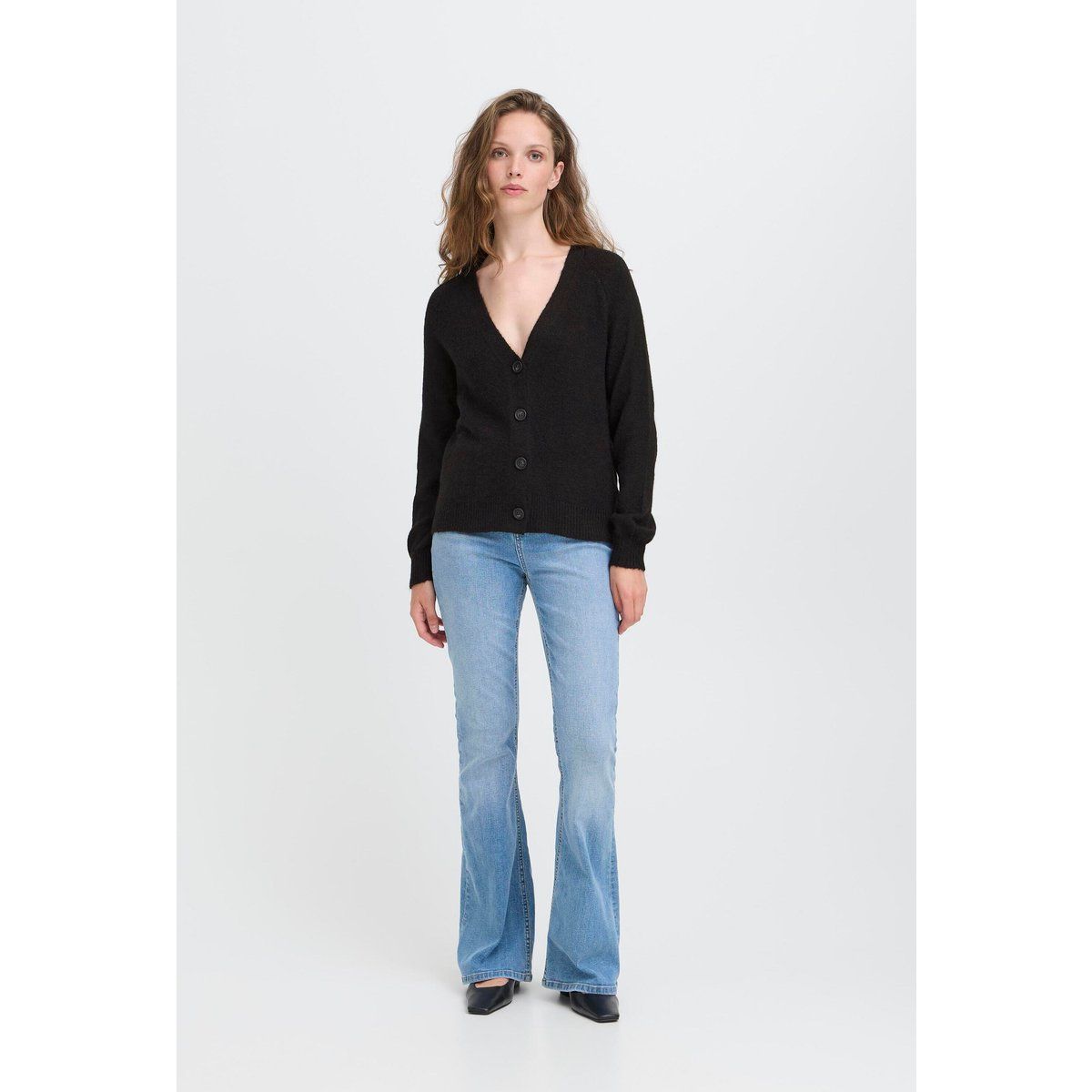 Strickcardigan in lockerer Passform