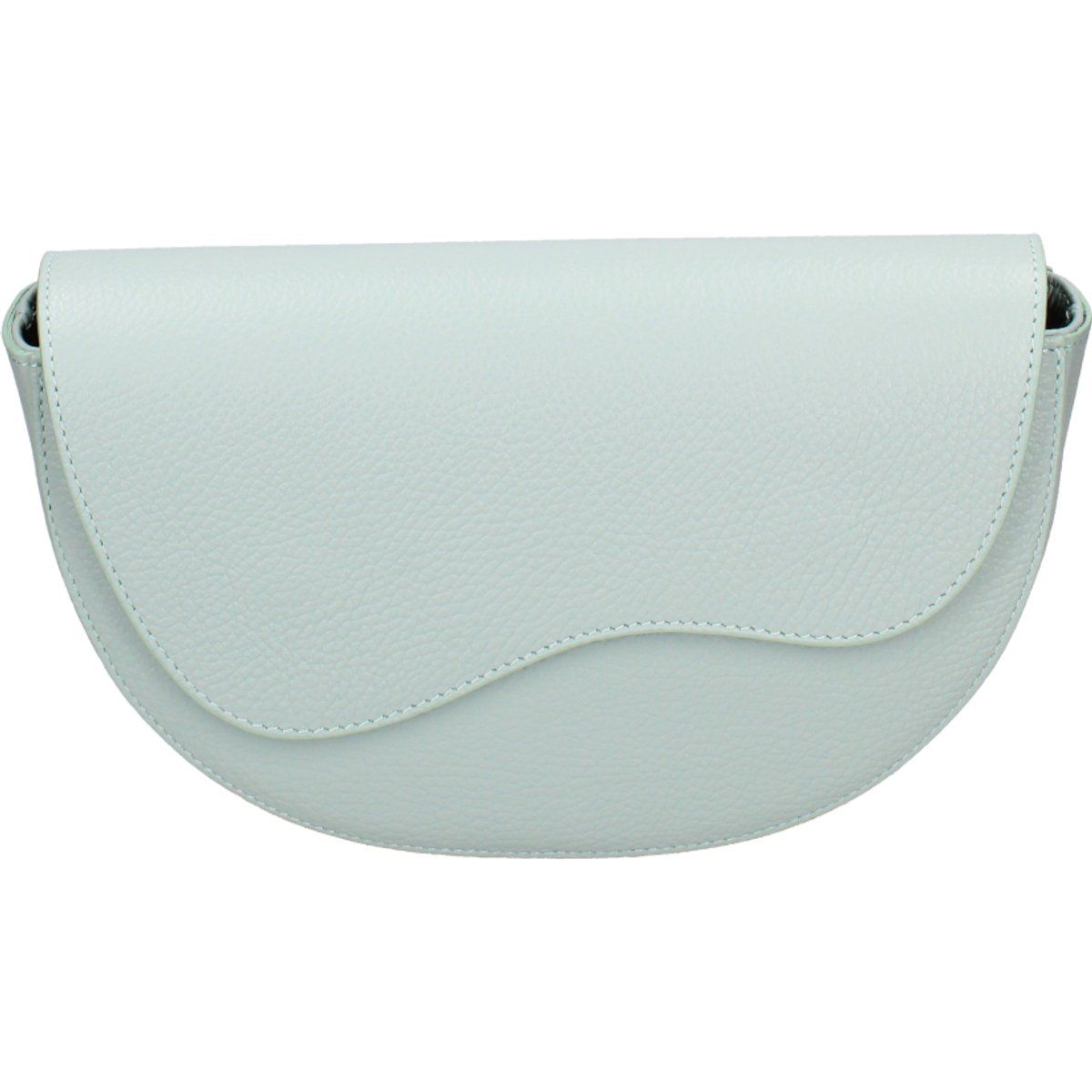 Halbrunde Gürteltasche aus genarbtem Leder