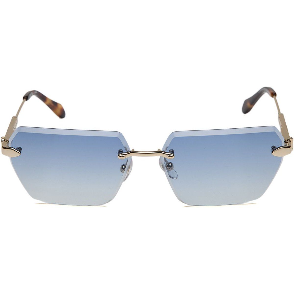 Geometrische Randlose Farbverlauf-Sonnenbrille