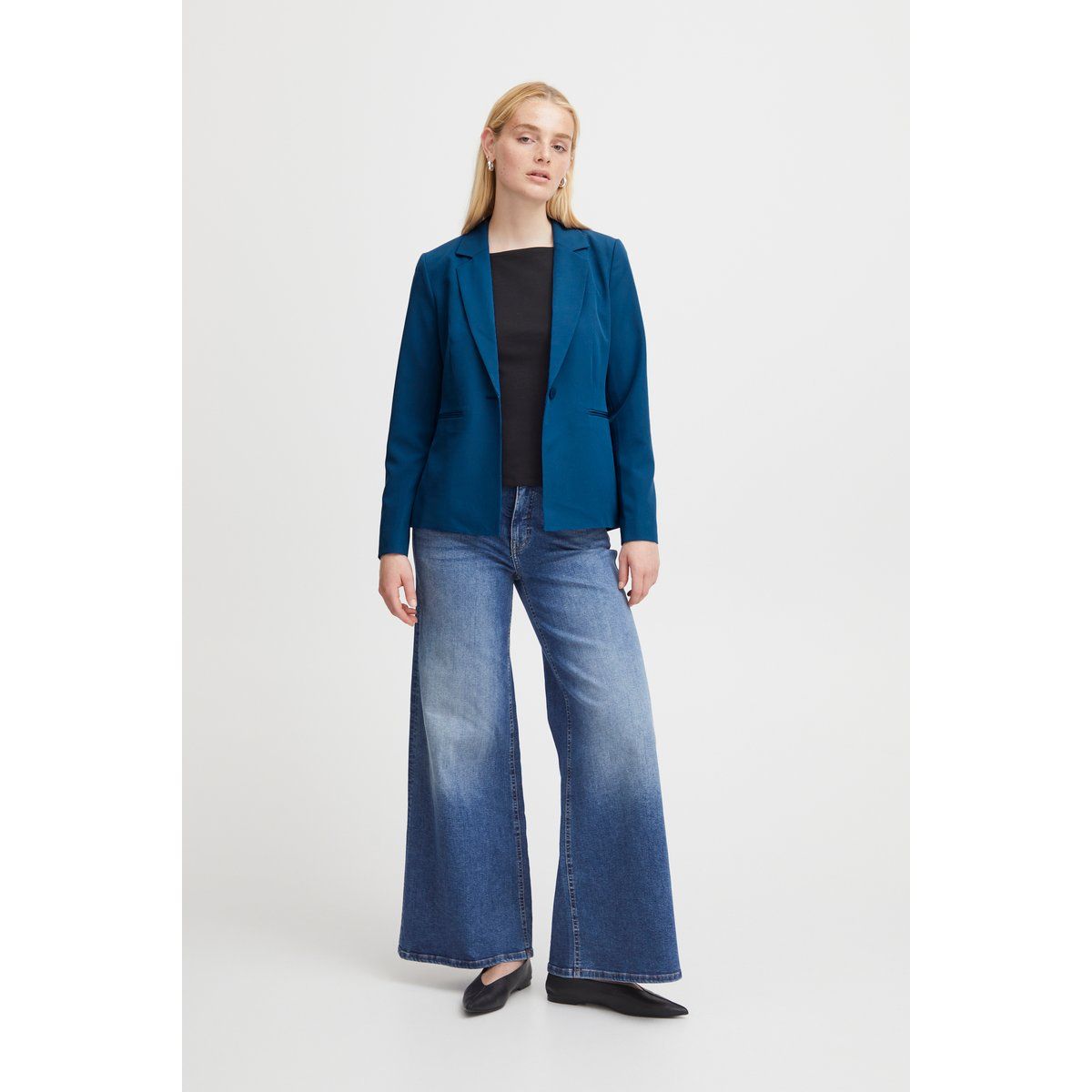 Klassischer Einknopf-Blazer mit Taillierung