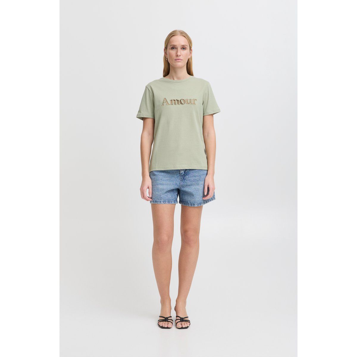 Amour Slogan T-Shirt im Regular Fit