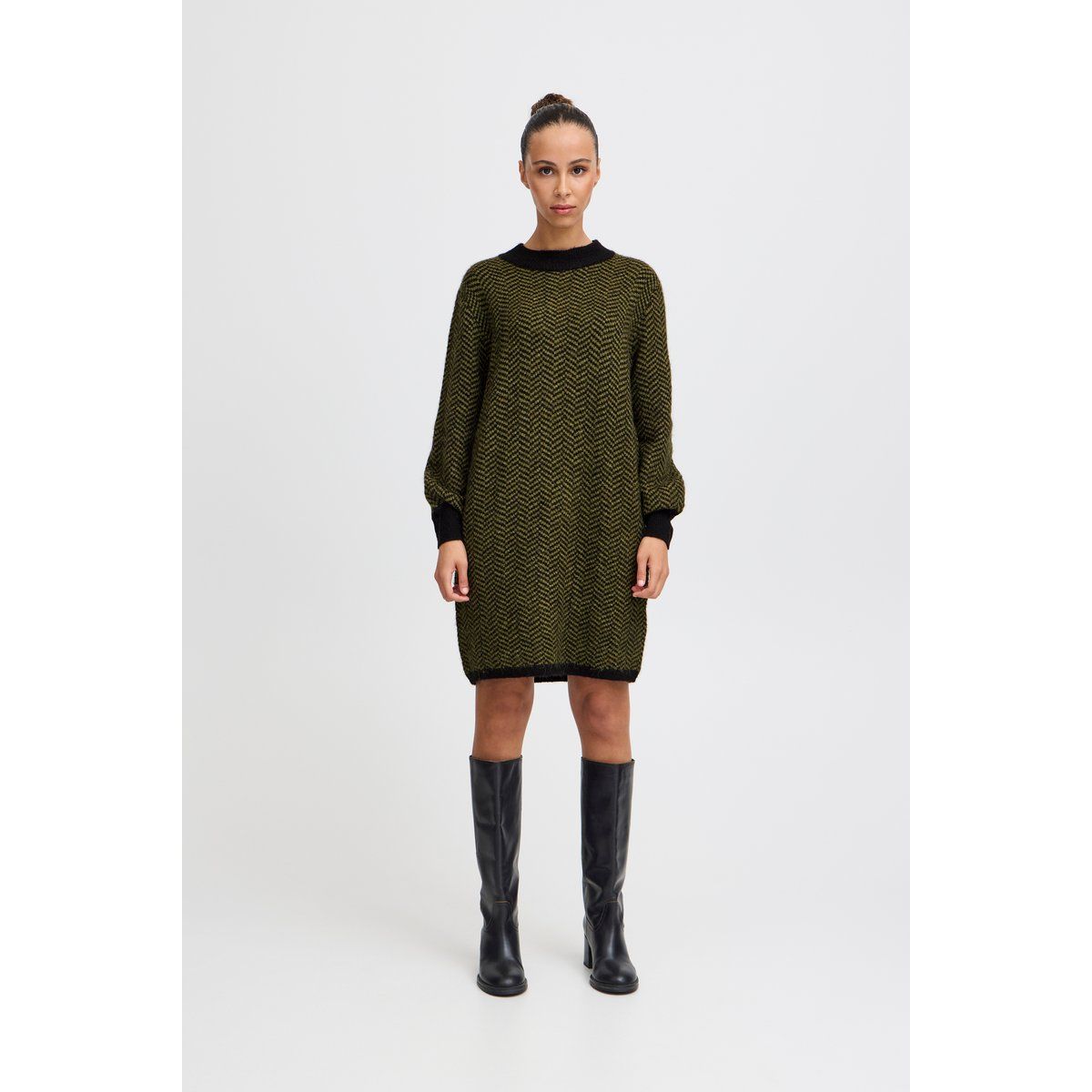 Strickkleid mit Chevron-Muster