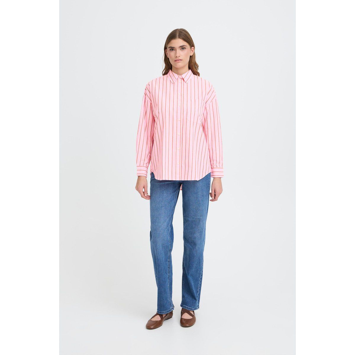 Gestreiftes Loose-Fit-Hemd