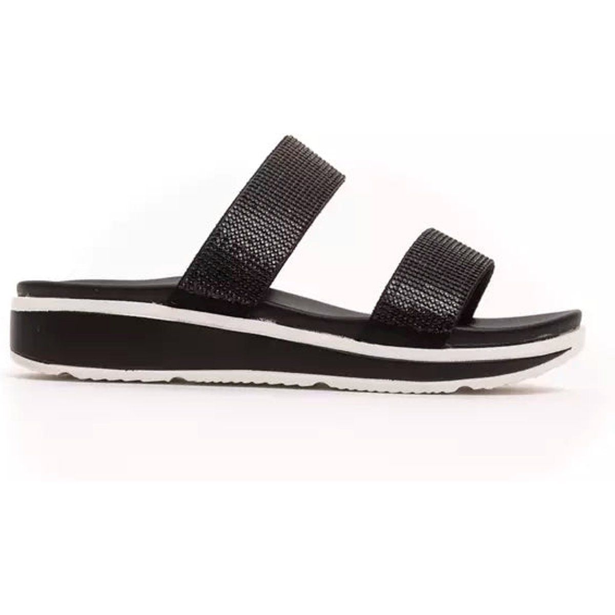 Sandalen mit Strassbesetzten Doppelriemen