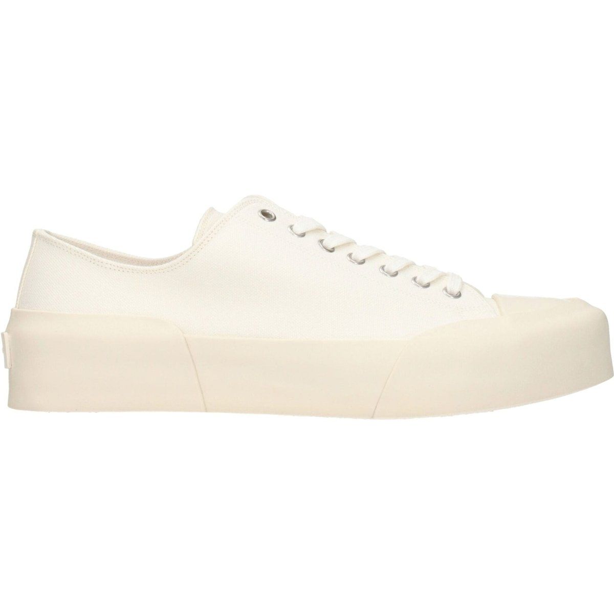 Minimalistische Canvas-Sneaker mit Plateausohle