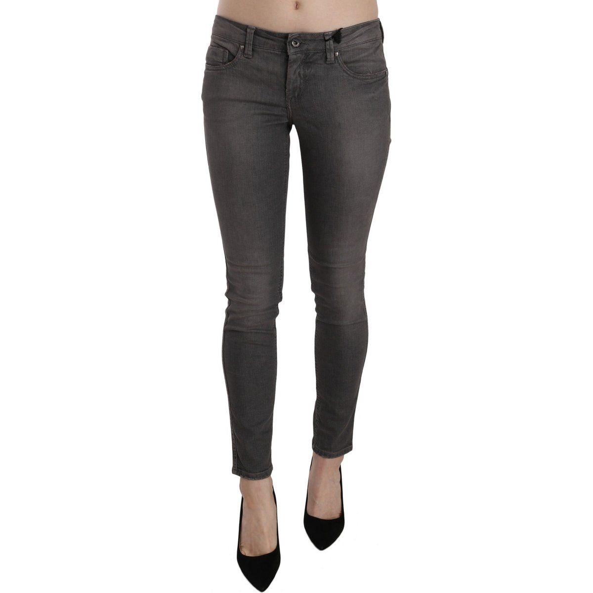 Hüfthohe Skinny Jeans aus Denim