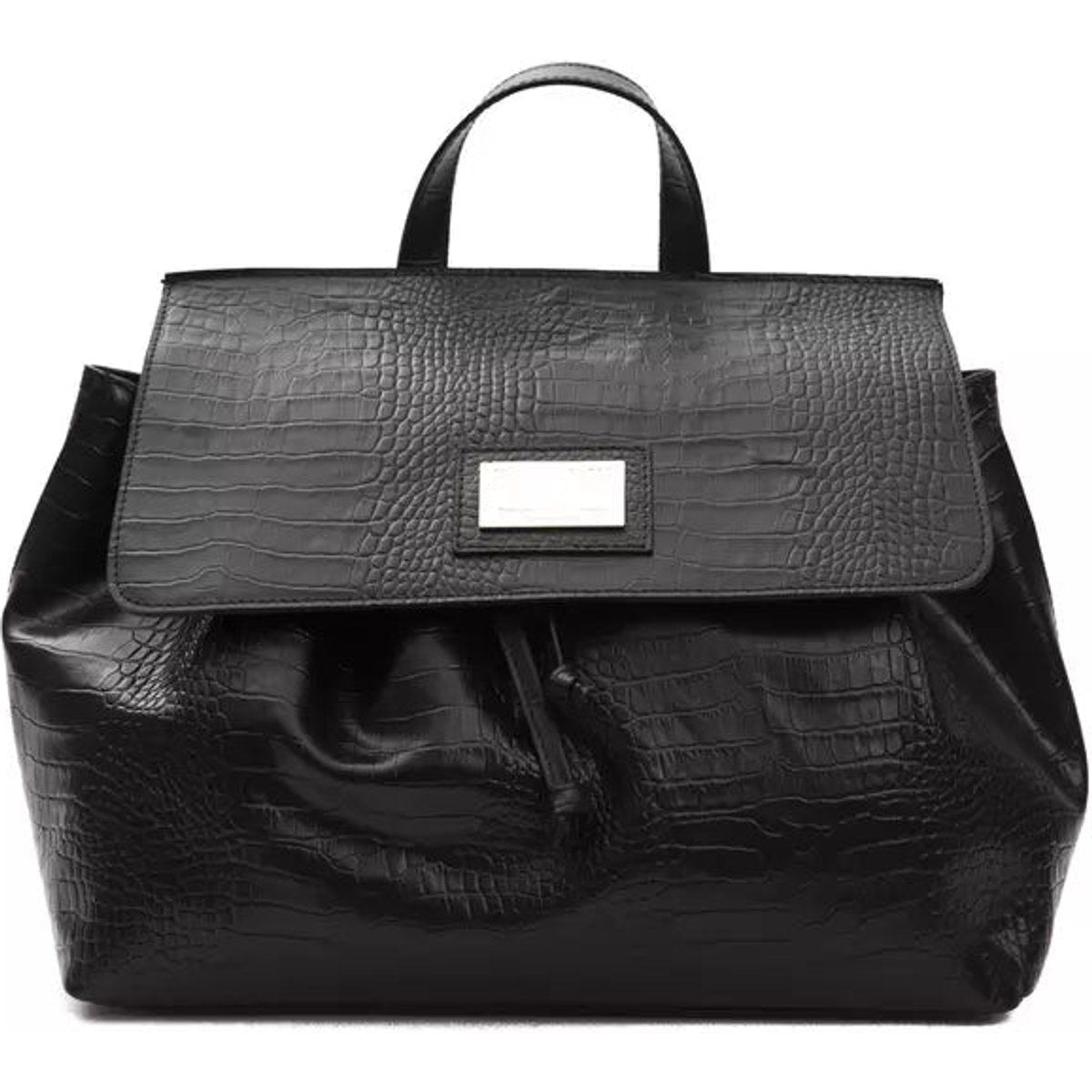 Wandelbare Handtasche mit Krokoprägung