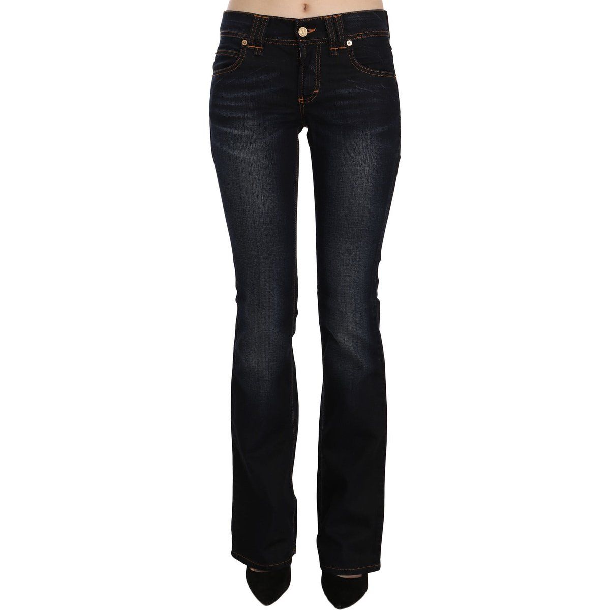 Bootcut-Jeans mit mittlerer Leibhöhe