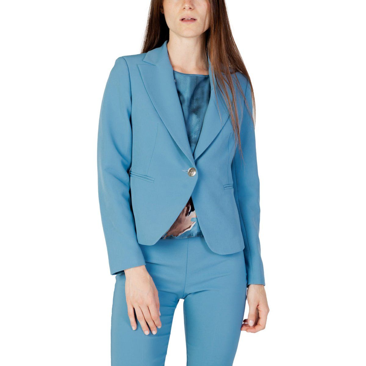 Taillierter Einknopf-Blazer mit Revers