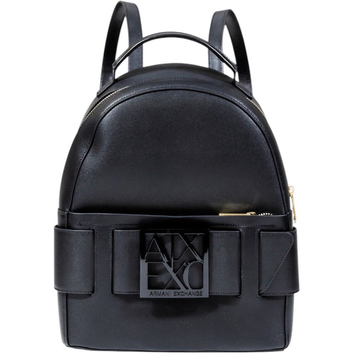 Strukturierter Alltagsrucksack mit Logo-Platte