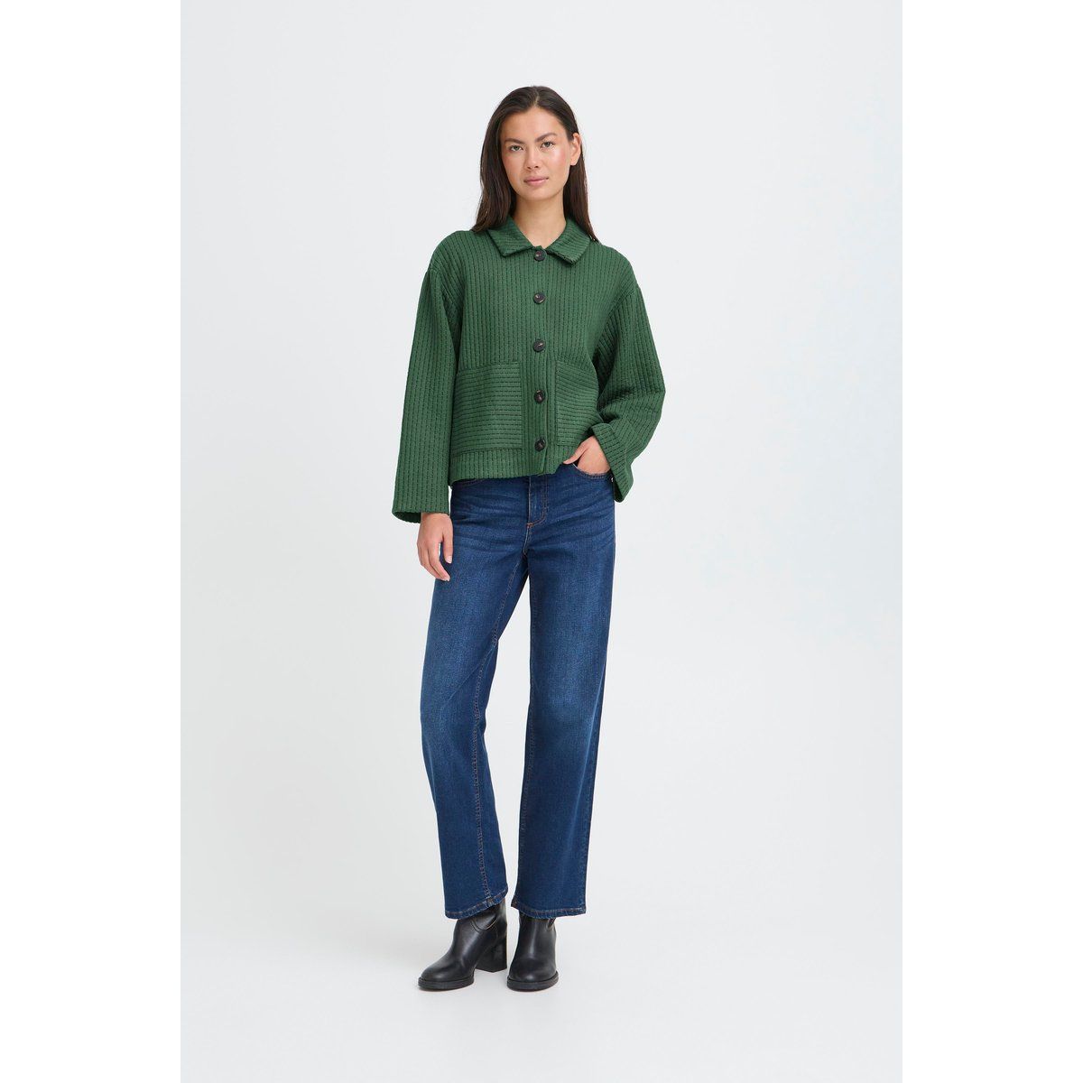 Boxy-Steppjacke mit weiten Ärmeln