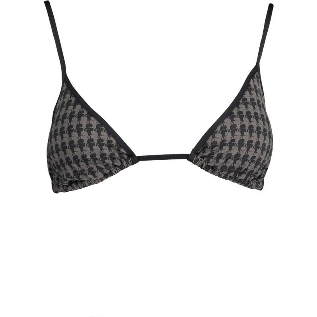 Triangel-Bikini-Oberteil mit Monogramm-Print