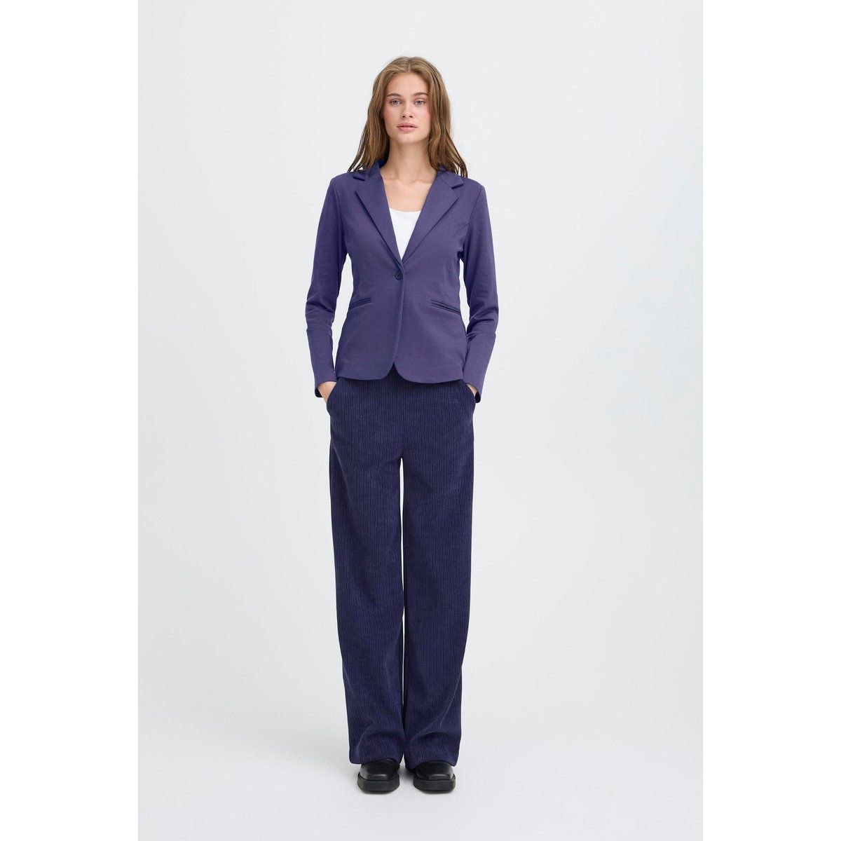 Cordhose mit hohem Bund