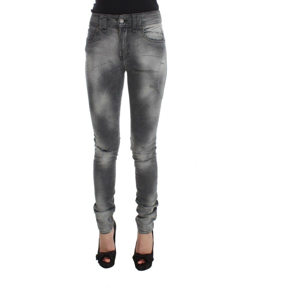 Distressed Slim-Fit Denim-Jeans
