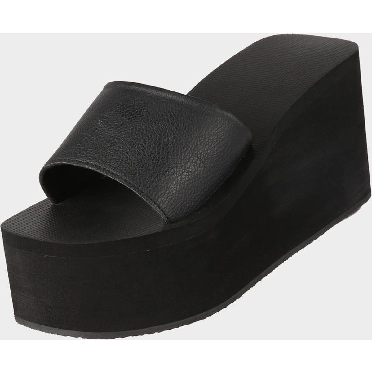 Minimalistische Plateau-Sandalen in Lederoptik