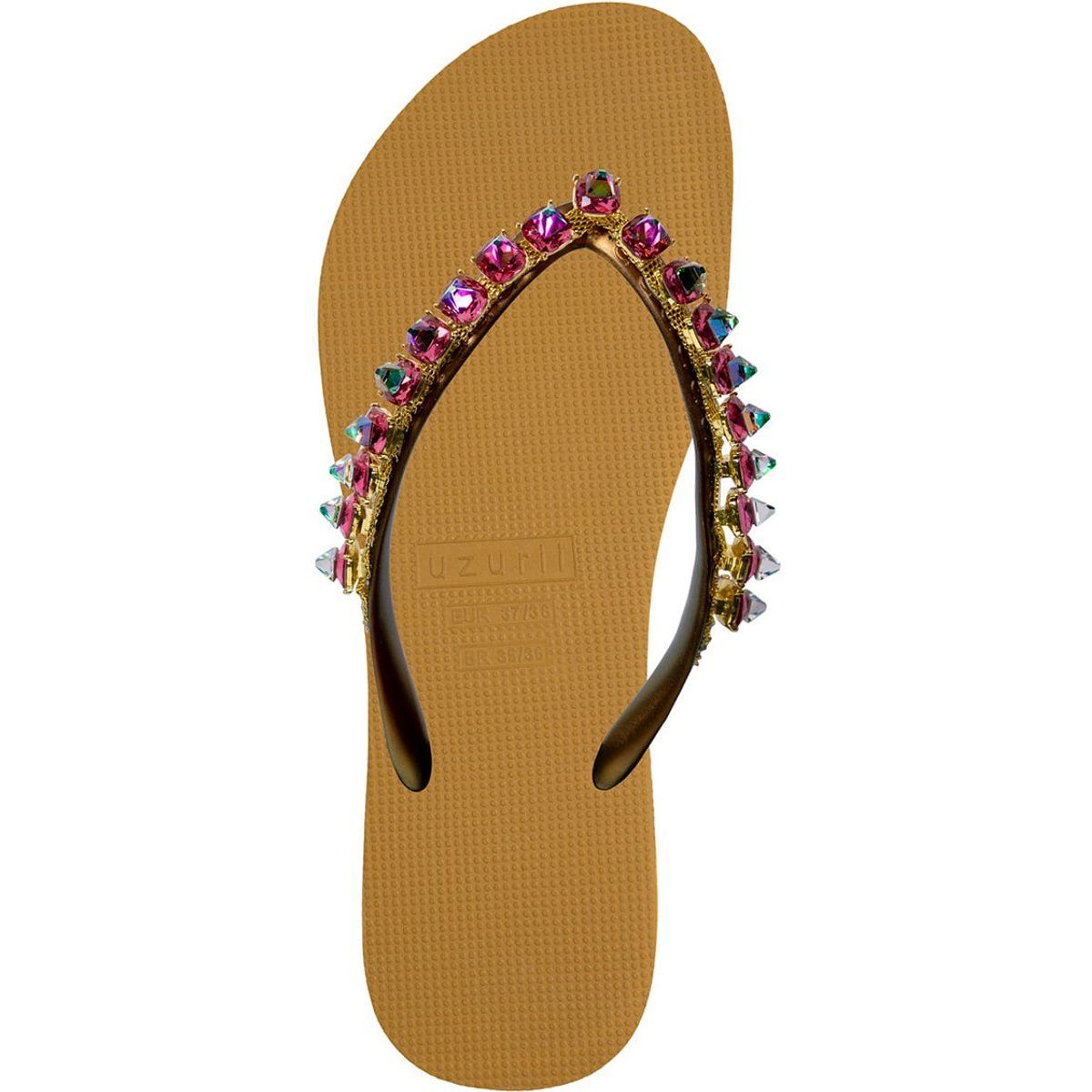 Handgefertigte schmuckbesetzte Flip-Flops
