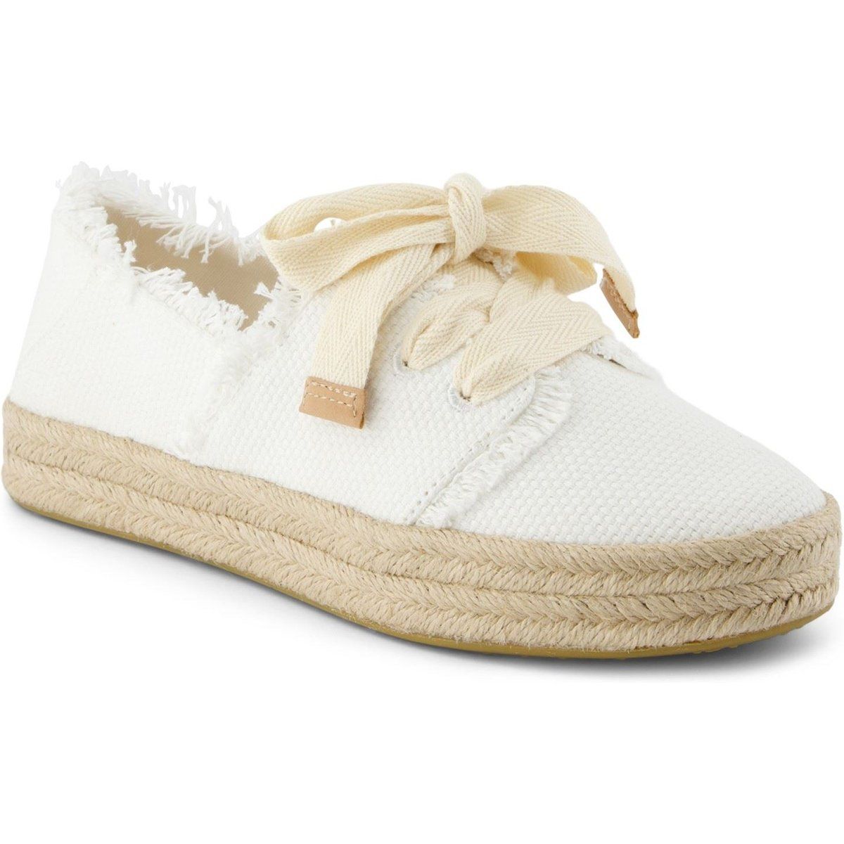 Canvas-Plateau-Espadrilles mit Fransen