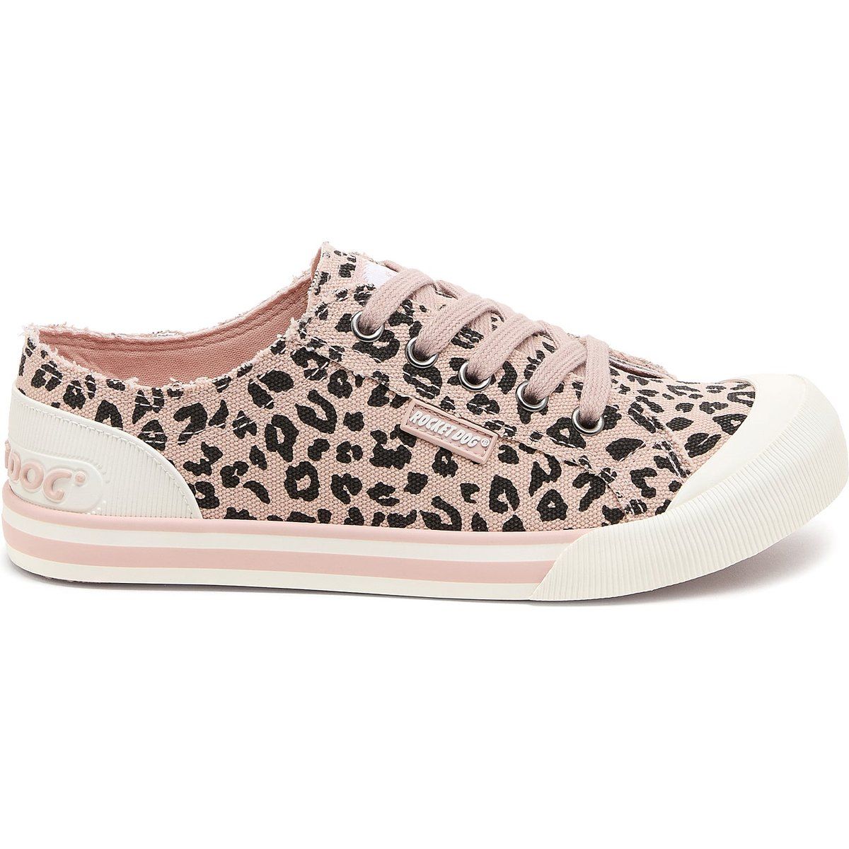 Canvas-Sneaker mit Leopardenmuster