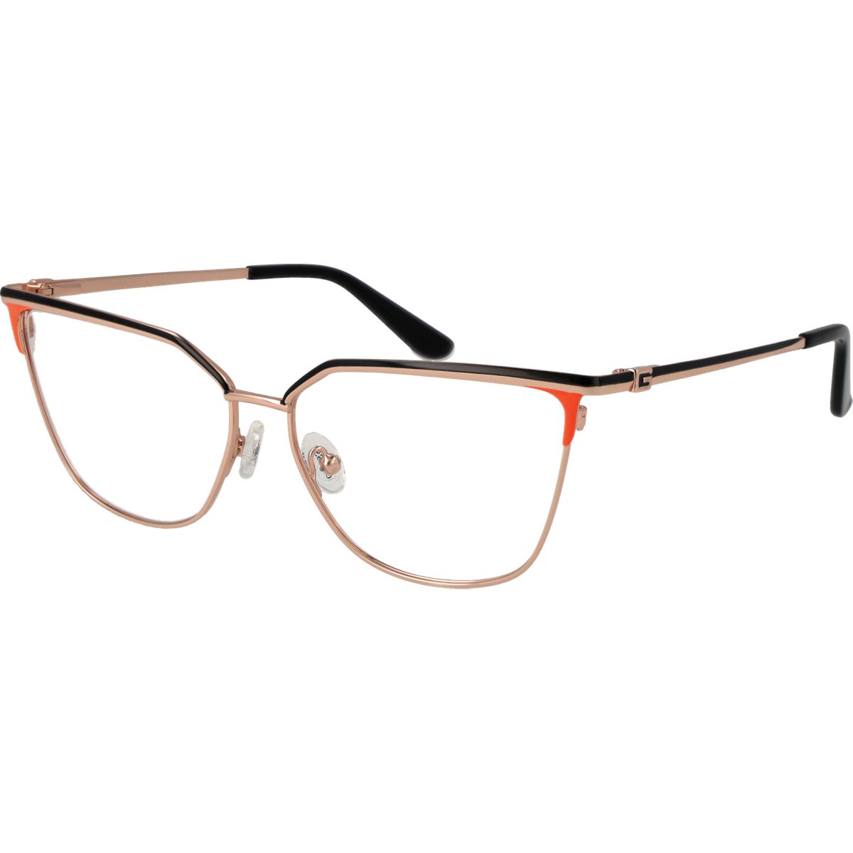 Geometrische Cat-Eye Metallbrillenfassung