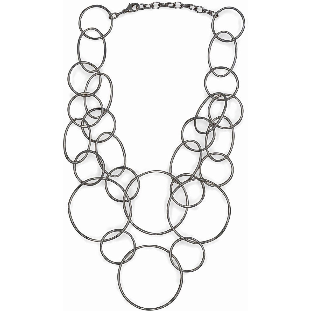 Mehrlagiges Statement-Collier aus Ringen