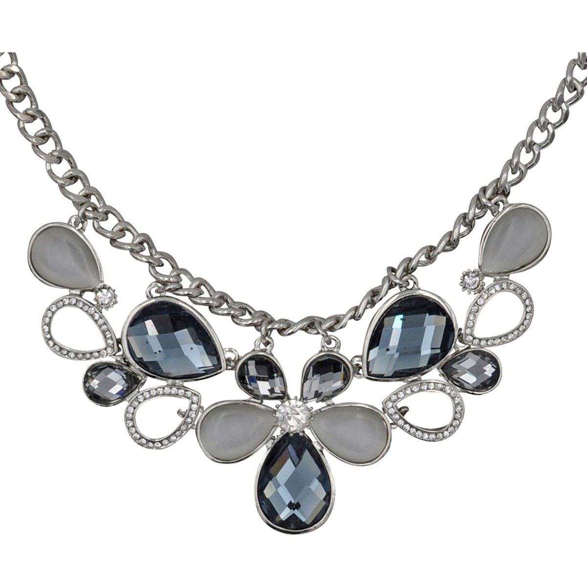 Elegante Statement-Halskette mit Blumenmuster