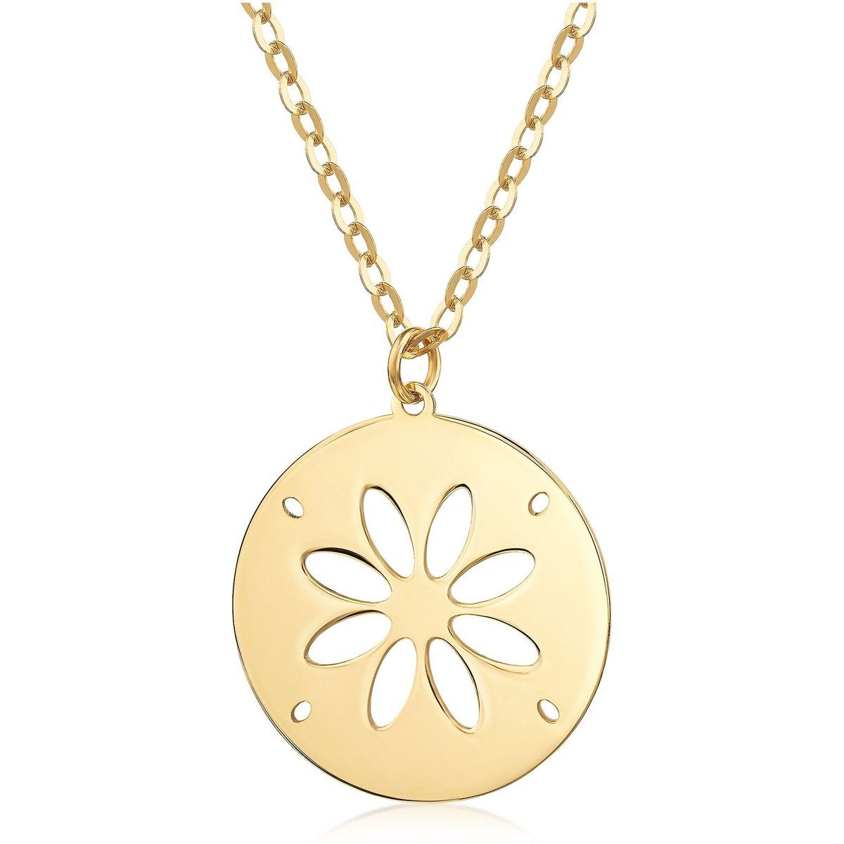 Glänzendes Collier mit Blumenausschnitt