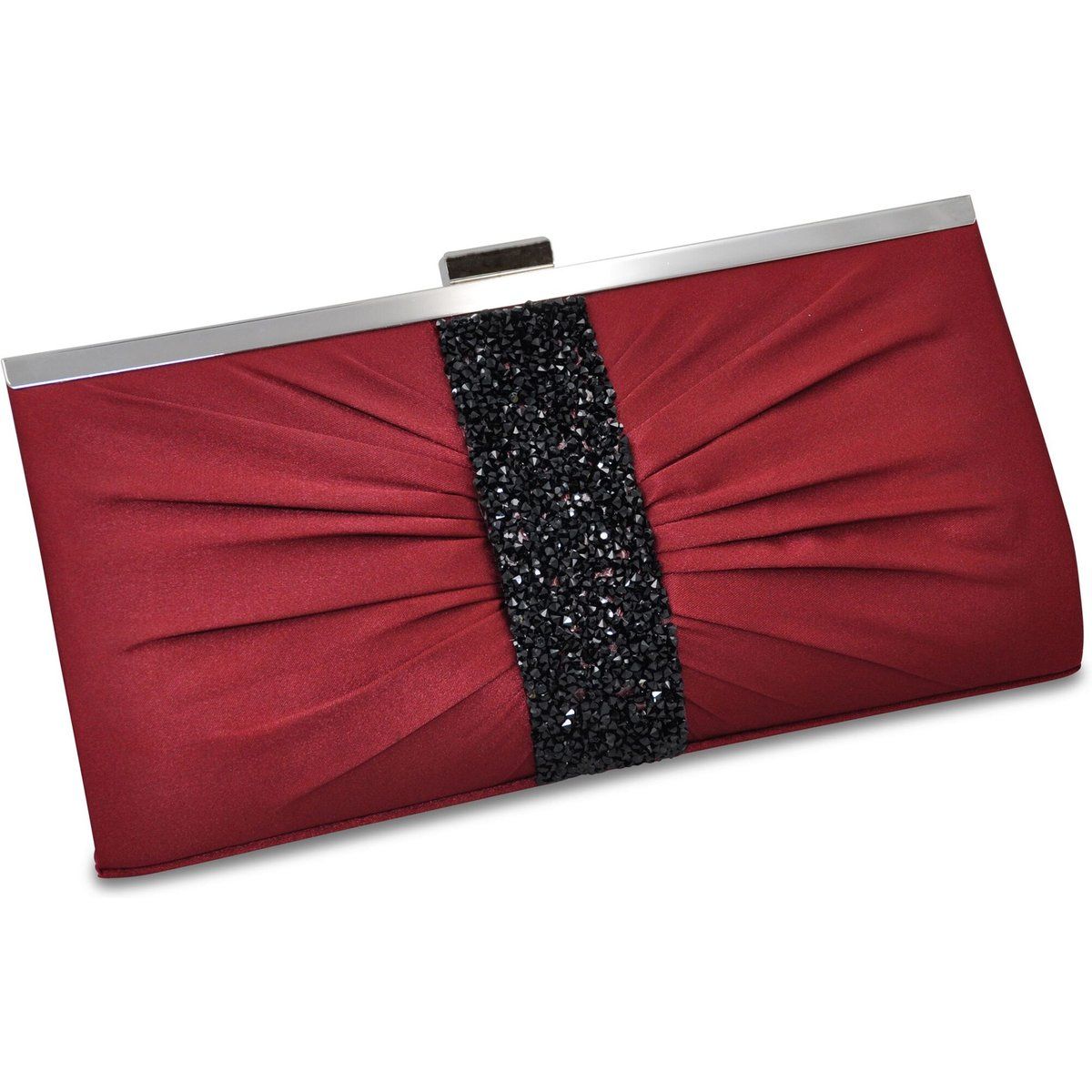 Elegante Clutch aus plissiertem Satin
