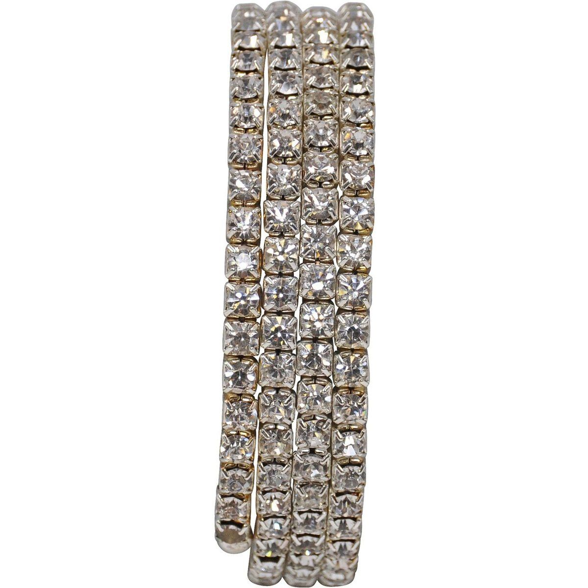Eleganter Strass-Spiralarmreif